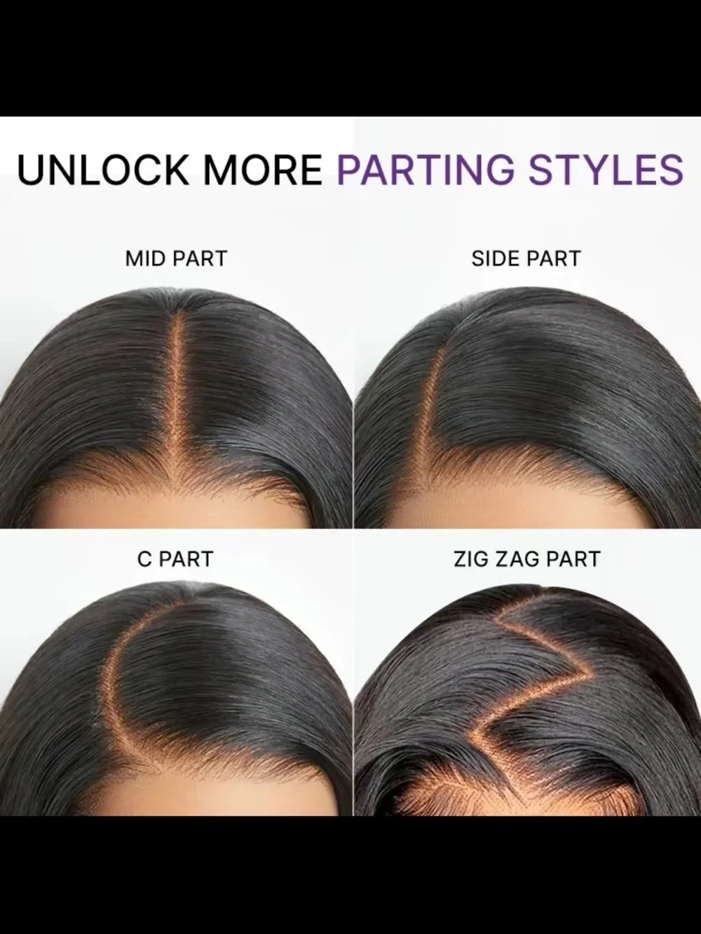 LUVME HAIR Sleek Straight Long Women’s Hair - Black